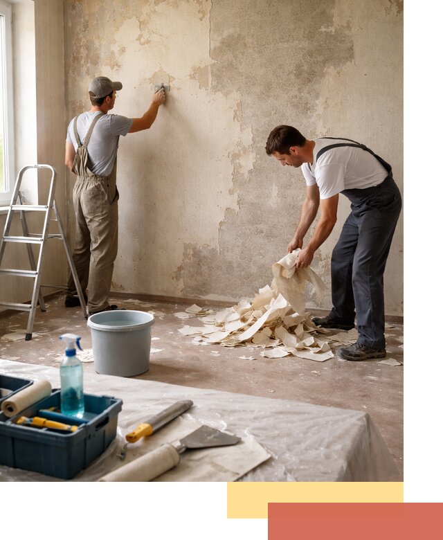 Снятие старых обоев в Учалах быстро и качественно