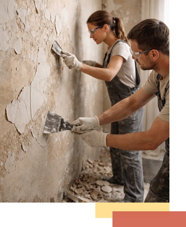 Снятие старой шпаклевки и подготовка поверхностей в Учалах