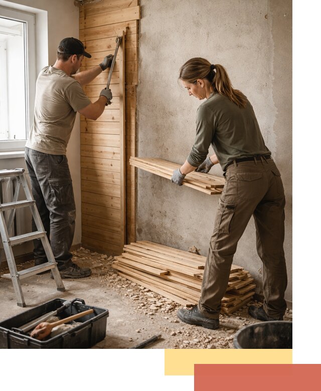 Демонтаж вагонки со стен в Учалах — профессиональный демонтаж