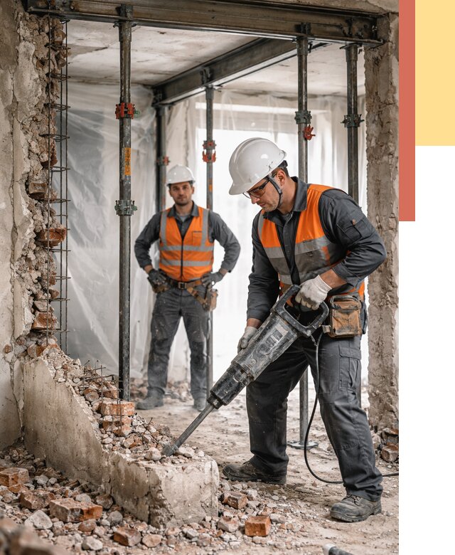 Снос несущих стен в Учалах от 10421 руб. — демонтаж несущей стены под ключ | ОТДЕЛОЧНИК-Члы