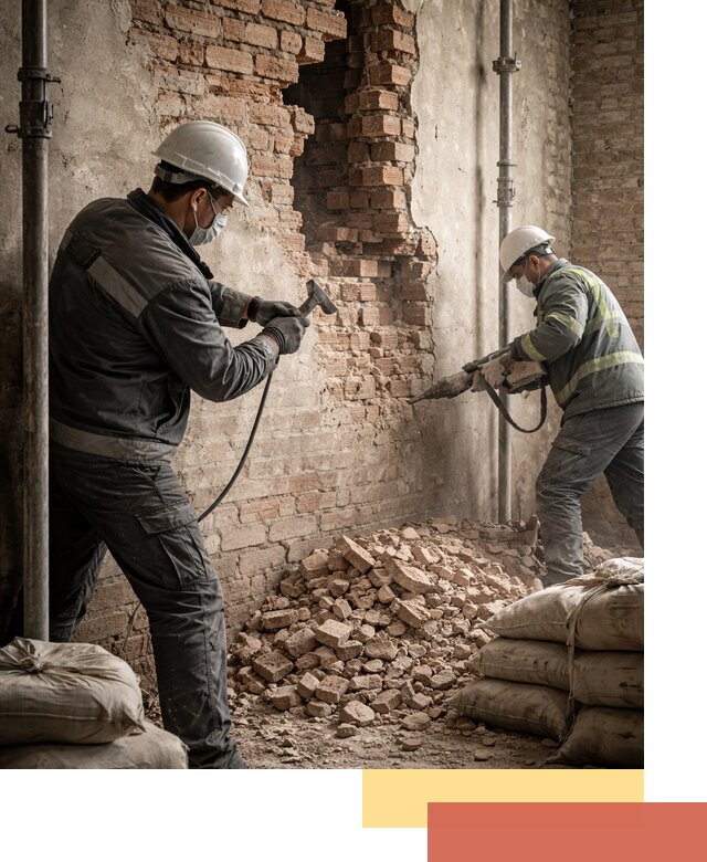 Демонтаж кирпичных стен в Учалах быстро и безопасно