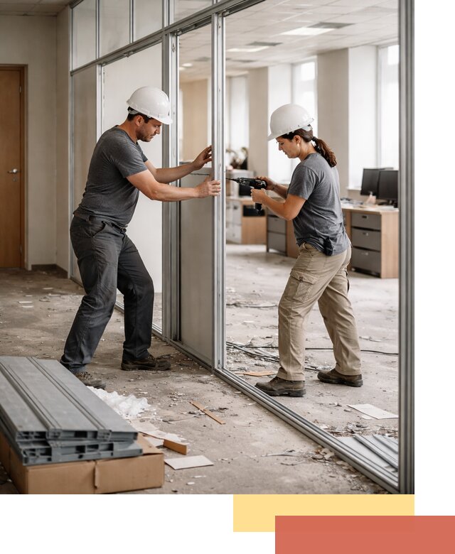 Демонтаж алюминиевых перегородок в Учалах быстро и аккуратно