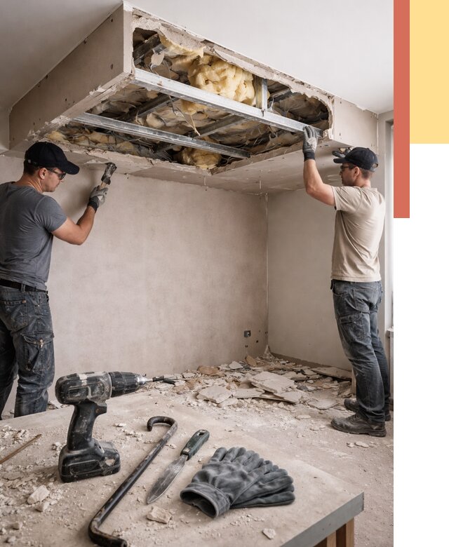 Демонтаж короба из гипсокартона в Учалах от 1545 руб. — быстро и недорого | ОТДЕЛОЧНИК-Члы