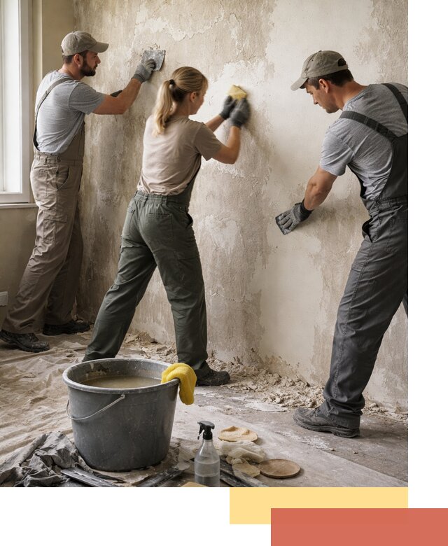 Очистка стен от клея и грунтовки в Учалах качественно и быстро