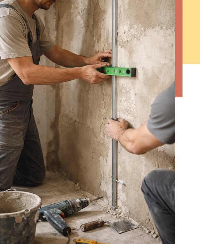 Установка штукатурных маяков в Учалах от 7117 руб. — быстро и недорого | ОТДЕЛОЧНИК-Члы