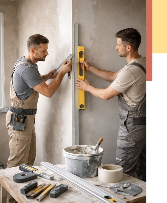 Выведение углов стен в Учалах от 1881 руб. быстро и недорого | ОТДЕЛОЧНИК-Члы