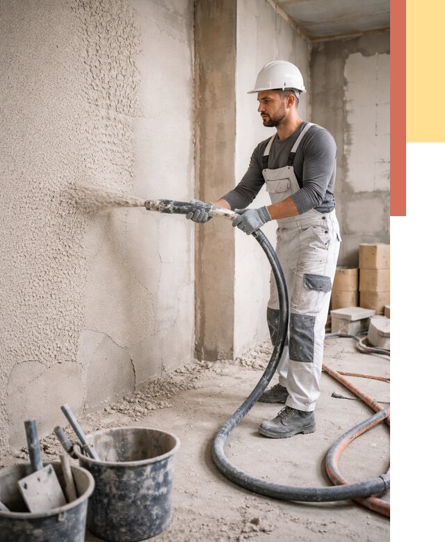 Машинная штукатурка стен в Учалах под ключ от 6609 руб./м2 | ОТДЕЛОЧНИК-Члы