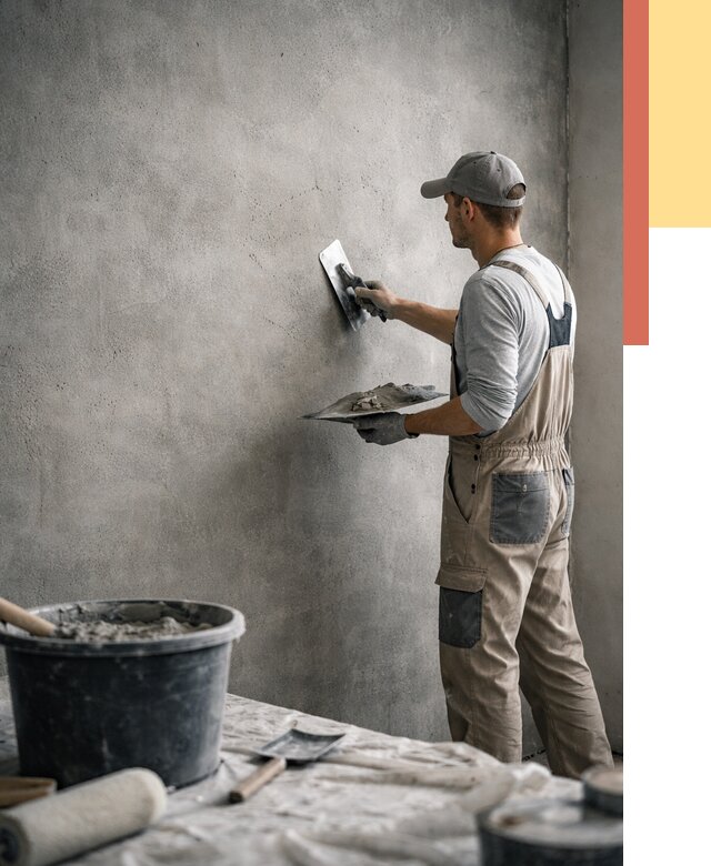 Декоративная штукатурка под бетон в Учалах от 2542 руб./м² — нанесение под ключ | ОТДЕЛОЧНИК-Члы