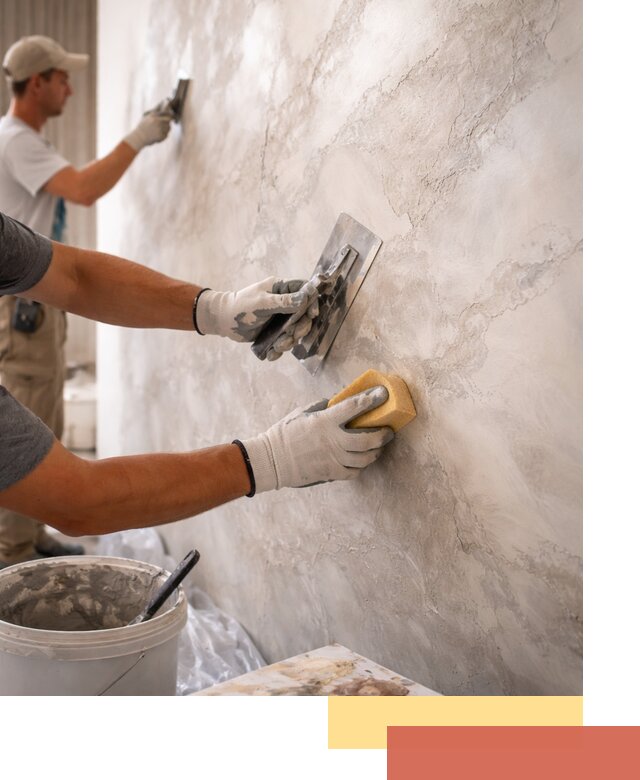 Декоративная штукатурка под мрамор в Учалах для стен и потолков