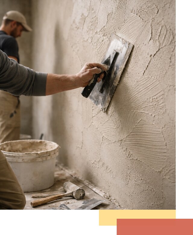 Фактурная штукатурка стен в Учалах — монтаж, отделка, реставрация