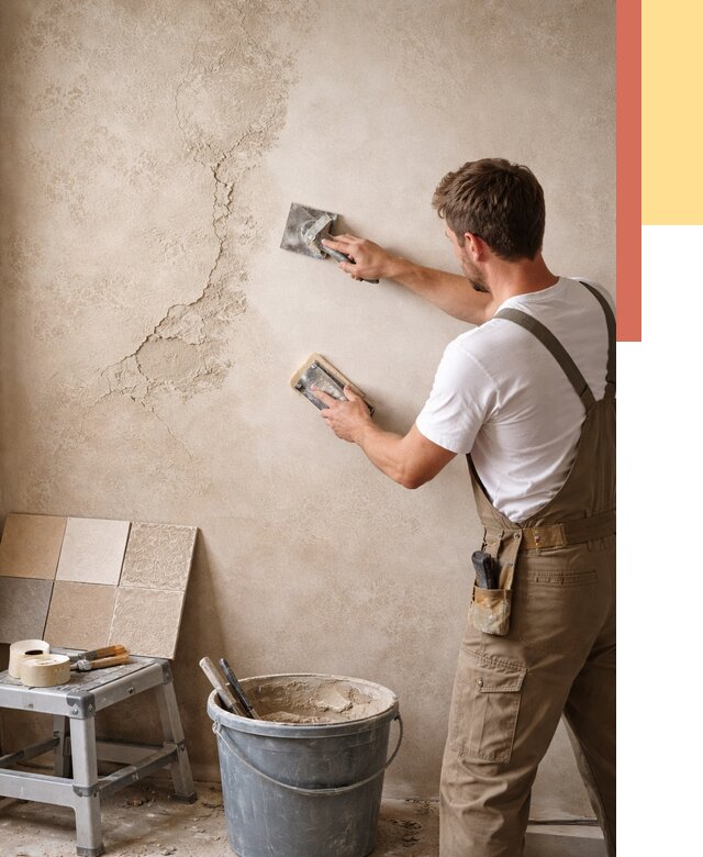 Ремонт декоративной штукатурки в Учалах от 4575 руб. под ключ | ОТДЕЛОЧНИК-Члы