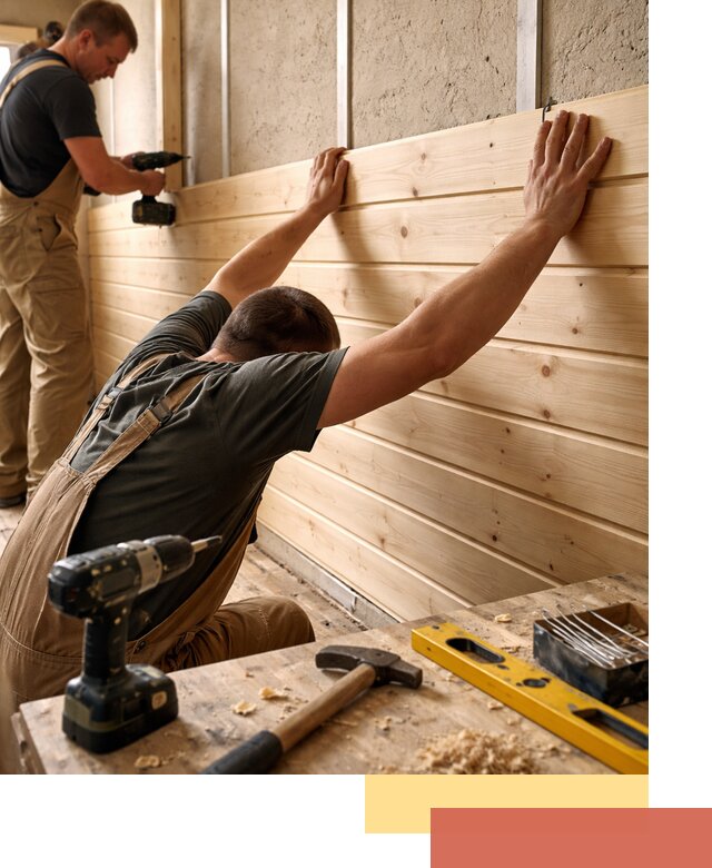 Монтаж деревянной вагонки на стены в Учалах быстро и качественно