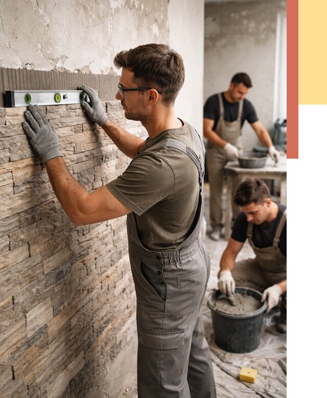 Монтаж искусственного камня в Учалах от 4575 руб. под ключ | ОТДЕЛОЧНИК-Члы