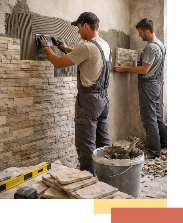 Монтаж искусственного камня в Учалах — облицовка стен и фасадов