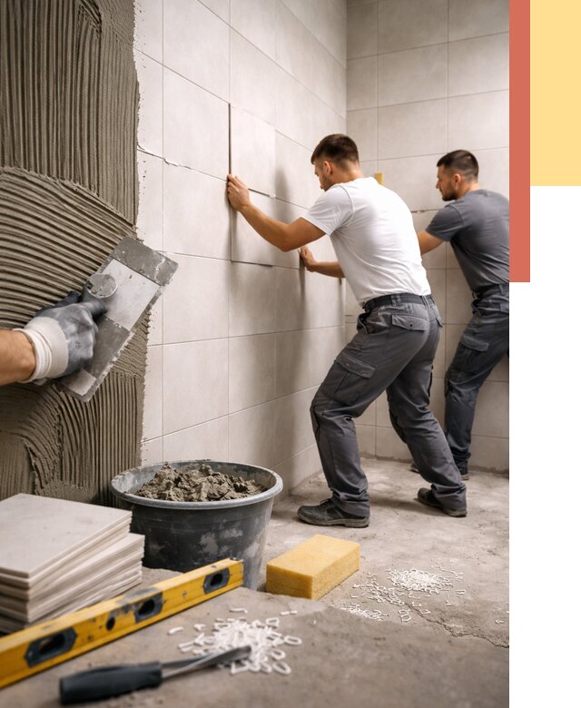 Укладка плитки на стены в Учалах от 864 руб. — качественно и недорого | ОТДЕЛОЧНИК-Члы