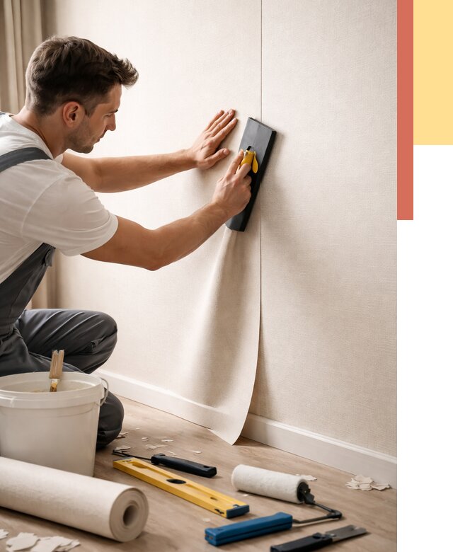 Поклейка виниловых обоев в Учалах от 4575 руб. | Быстро и недорого — ОТДЕЛОЧНИК-Члы