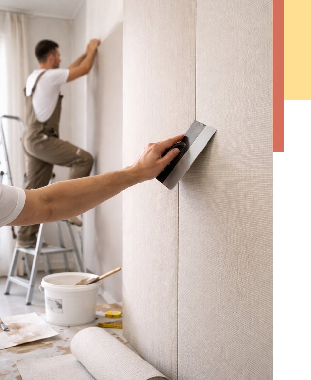 Поклейка текстильных обоев в Учалах от 4575 руб. под ключ | ОТДЕЛОЧНИК-Члы