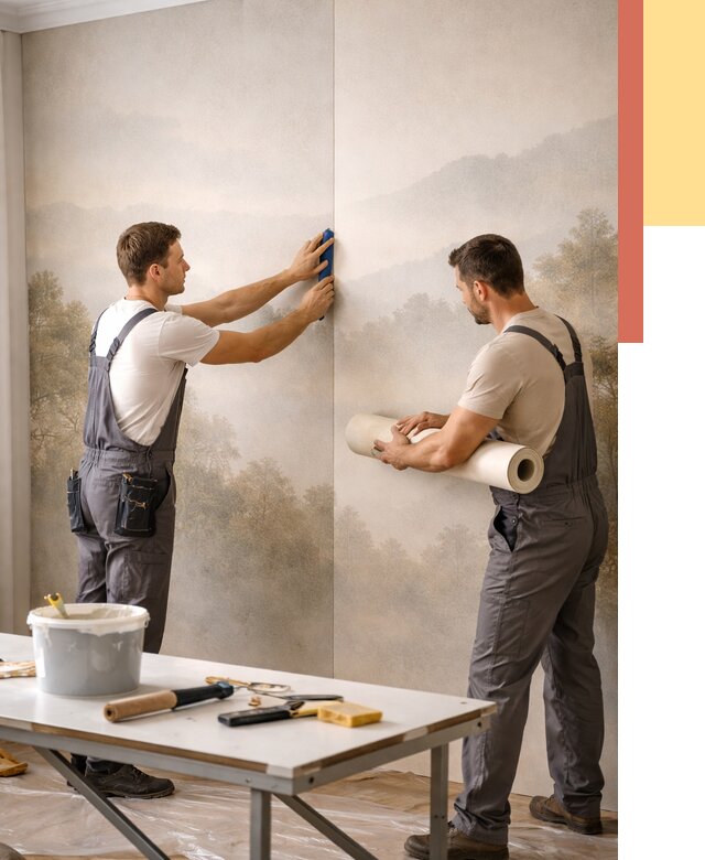 Поклейка фотообоев в Учалах от 8642 руб/м² — быстро и недорого | ОТДЕЛОЧНИК-Члы