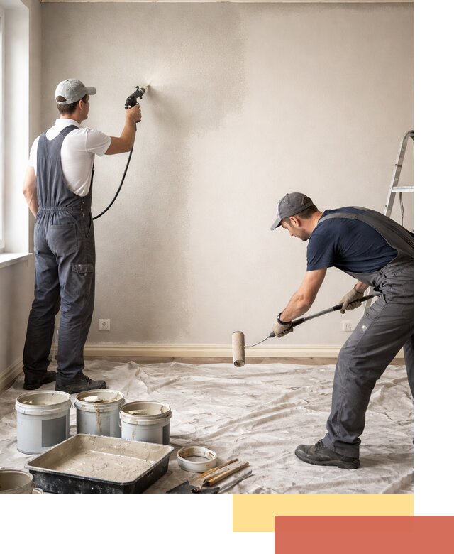 Покраска стен моющейся краской и защита поверхностей в Учалах