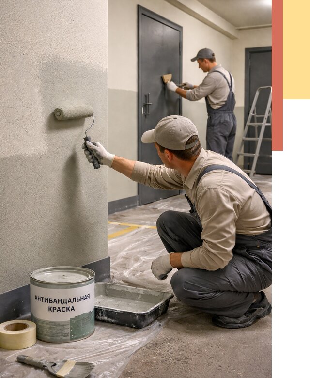 Покраска стен антивандальной краской в Учалах от 4575 руб./м² под ключ | ОТДЕЛОЧНИК-Члы