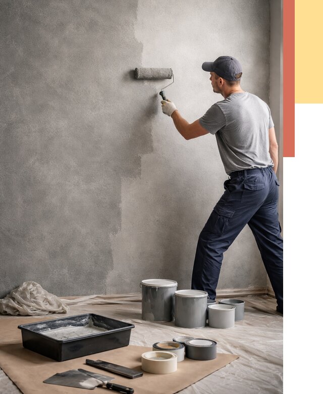 Покраска стен под бетон в Учалах от 661 руб. за м2 — быстро и недорого | ОТДЕЛОЧНИК-Члы