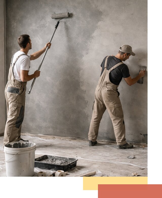 Покраска стен под бетон в Учалах профессионально и недорого