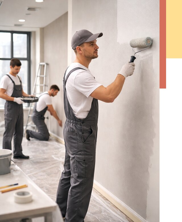 Покраска стен в офисе в Учалах от 8642 руб. — быстро и недорого | ОТДЕЛОЧНИК-Члы