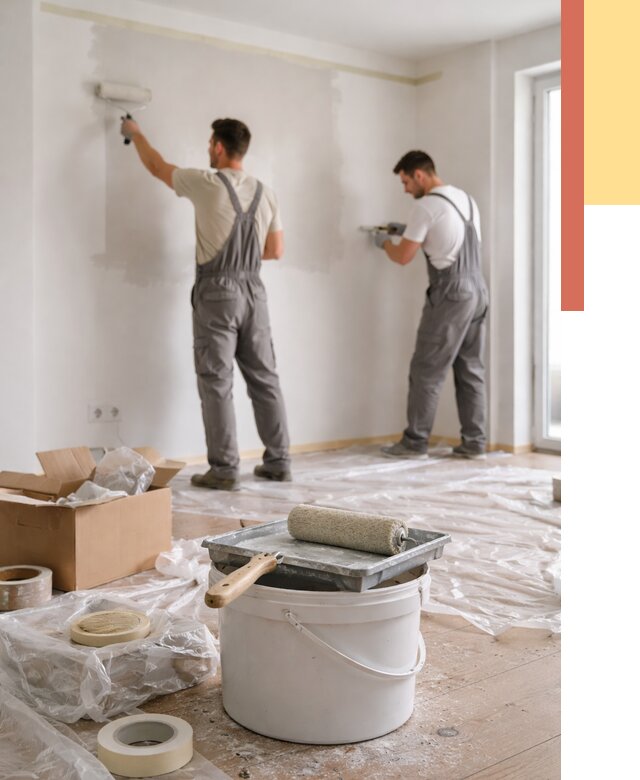 Покраска стен в квартире в Учалах от 2542 руб/м2 — быстро и недорого | ОТДЕЛОЧНИК-Члы