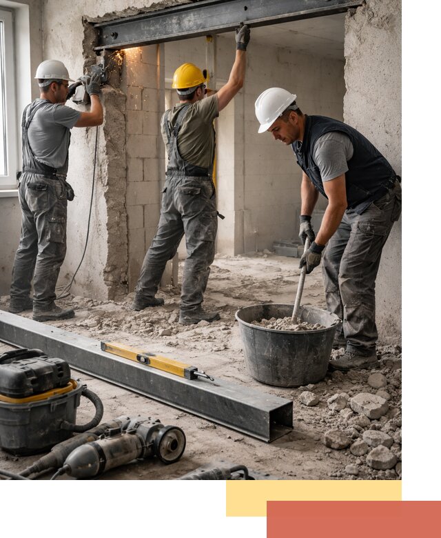 Создание проемов в стенах и несущих конструкциях в Учалах