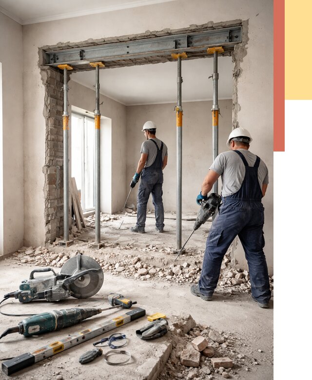 Прорезка проема в стене в Учалах от 4575 руб. — быстро и недорого | ОТДЕЛОЧНИК-Члы