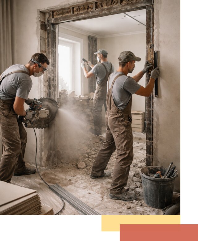 Расширение дверного проема под установку новой двери в Учалах