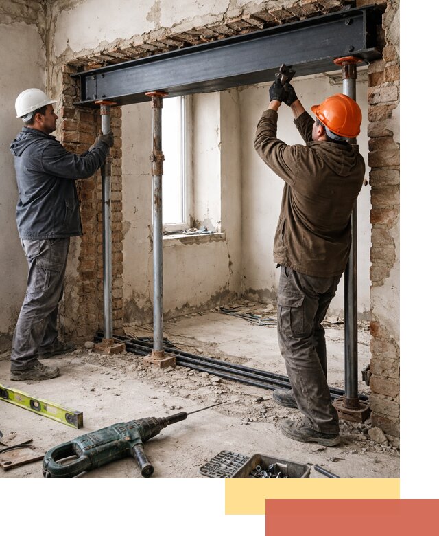 Усиление проема в стене в Учалах для расширения и безопасности