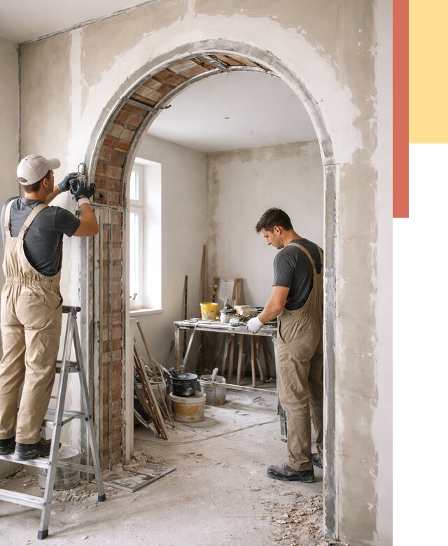 Устройство арочного проема в Учалах от 9659 руб. под ключ — быстро и недорого | ОТДЕЛОЧНИК-Члы