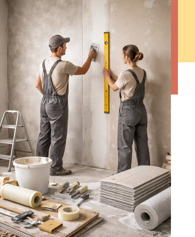 Отделка стен в Учалах от 1525 руб/м² — недорого, быстро, под ключ | ОТДЕЛОЧНИК-Члы