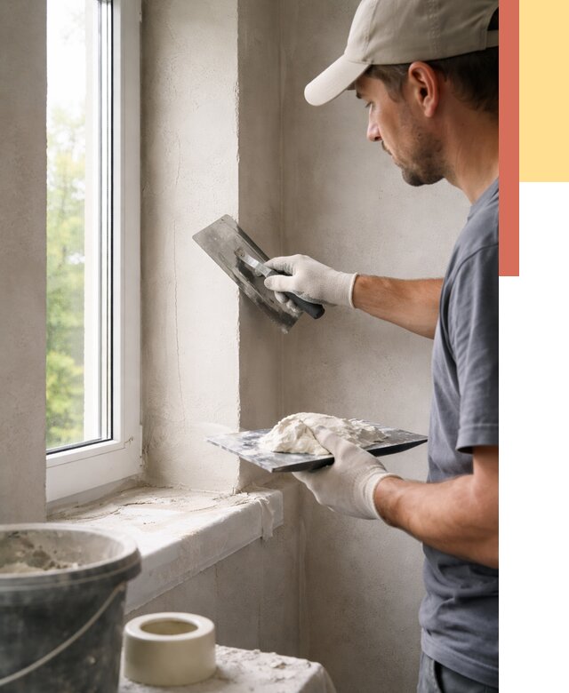 Штукатурка откосов в Учалах от 4575 руб/м² — услуги и выравнивание под ключ | ОТДЕЛОЧНИК-Члы