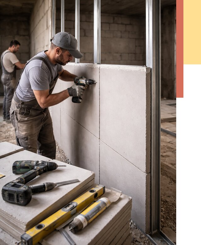 Кладка влагостойких перегородок ПГП в Учалах от 1220 руб. под ключ | ОТДЕЛОЧНИК-Члы