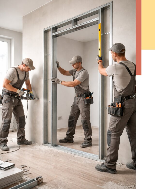 Устройство дверного проема в перегородке в Учалах от 4575 руб. под ключ | ОТДЕЛОЧНИК-Члы