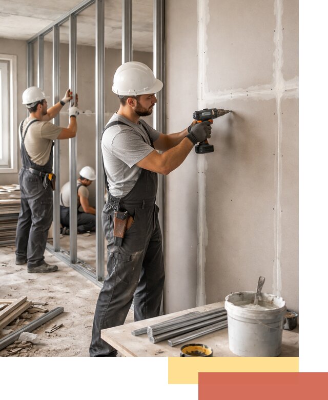 Перегородки из огнестойкого гипсокартона в Учалах под ключ