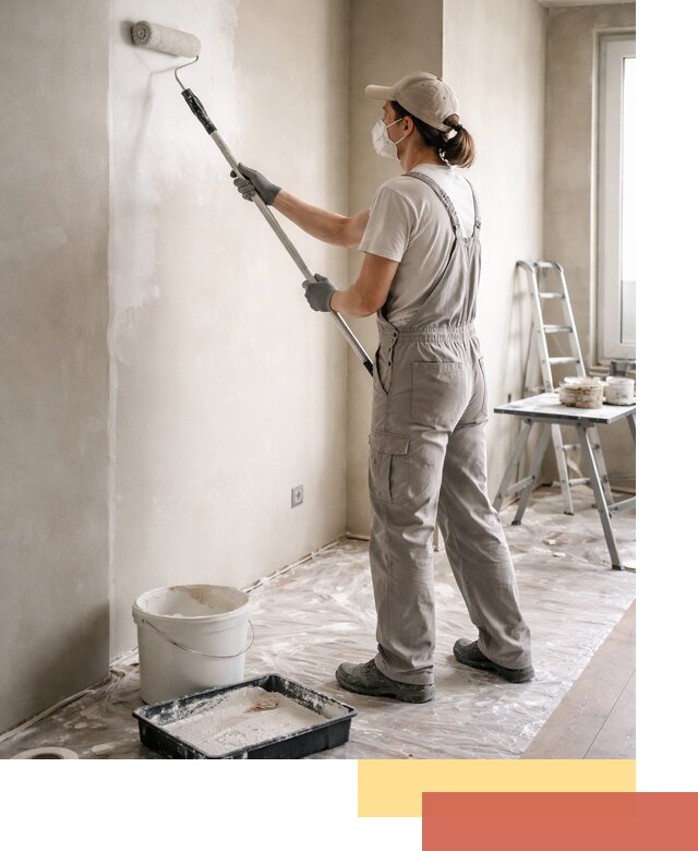 Покраска перегородок из гипсокартона в Учалах качественно и недорого