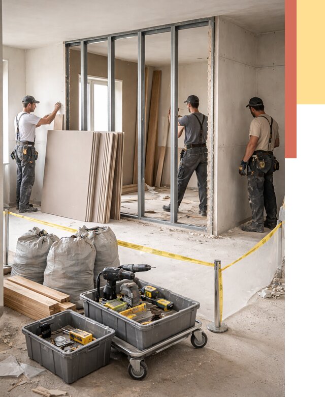 Перенос гипсокартонной перегородки в Учалах под ключ от 4575 руб. | Демонтаж и монтаж – ОТДЕЛОЧНИК-Члы