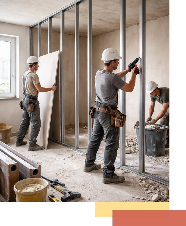 Перенос гипсокартонной перегородки в Учалах профессионально и быстро