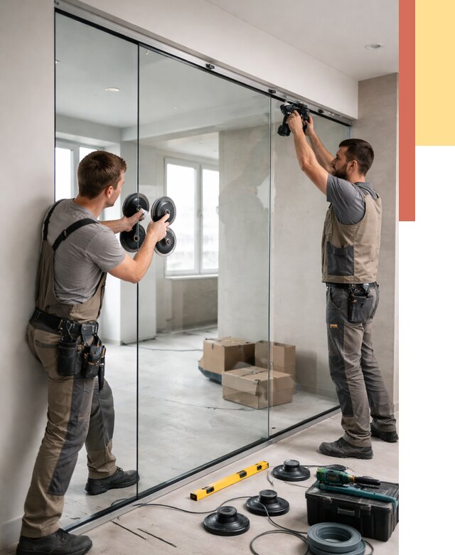 Монтаж стеклянных перегородок в Учалах от 6609 руб. | ОТДЕЛОЧНИК-Члы