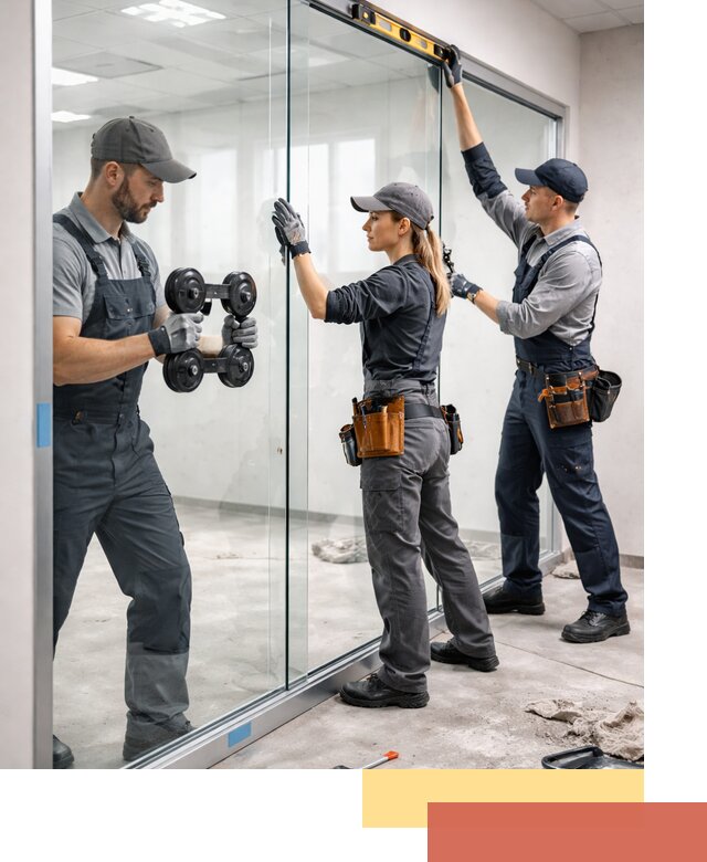 Профессиональный монтаж стеклянных перегородок в Учалах