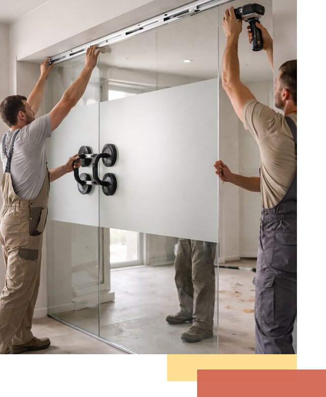 Матовые стеклянные перегородки под ключ в Учалах