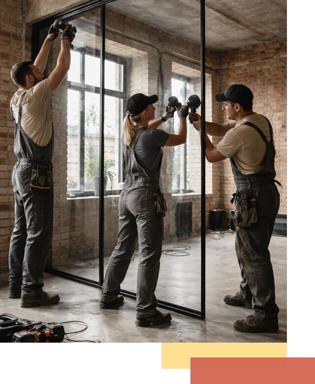 Стеклянные перегородки лофт — изготовление и монтаж в Учалах