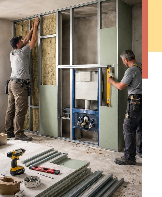 Установка сантехнических перегородок в Учалах от 8642 руб. | ОТДЕЛОЧНИК-Члы