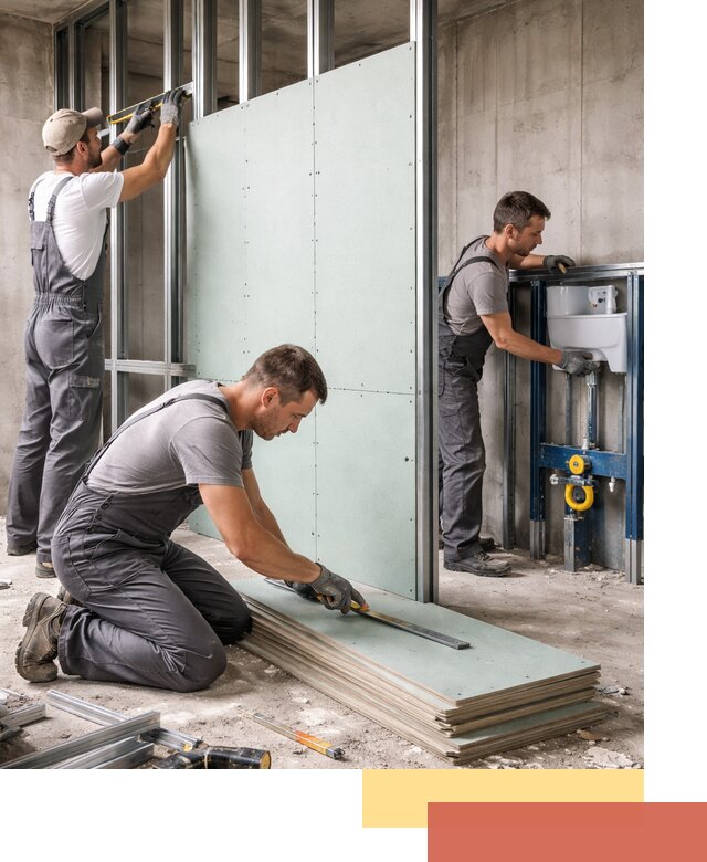 Монтаж и ремонт сантехнических перегородок в Учалах