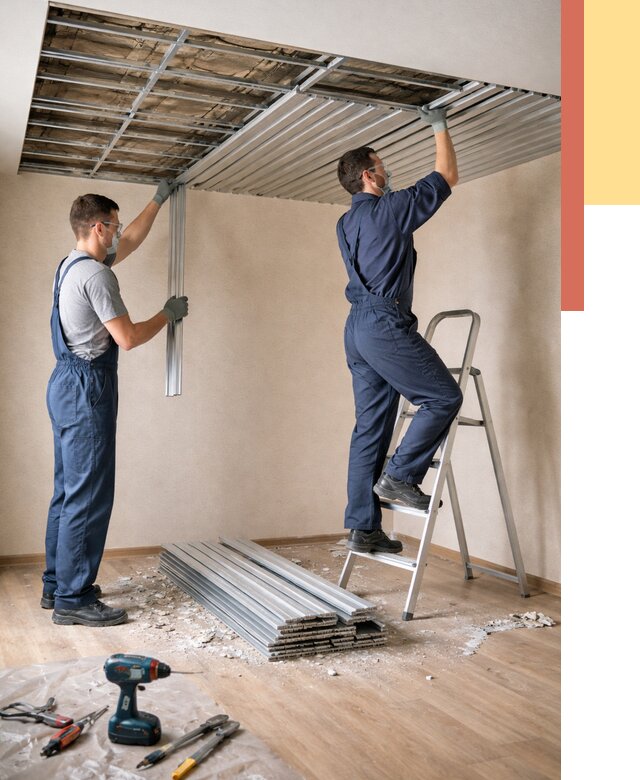 Демонтаж реечного потолка в Учалах от 4575 руб. быстро и недорого | ОТДЕЛОЧНИК-Члы