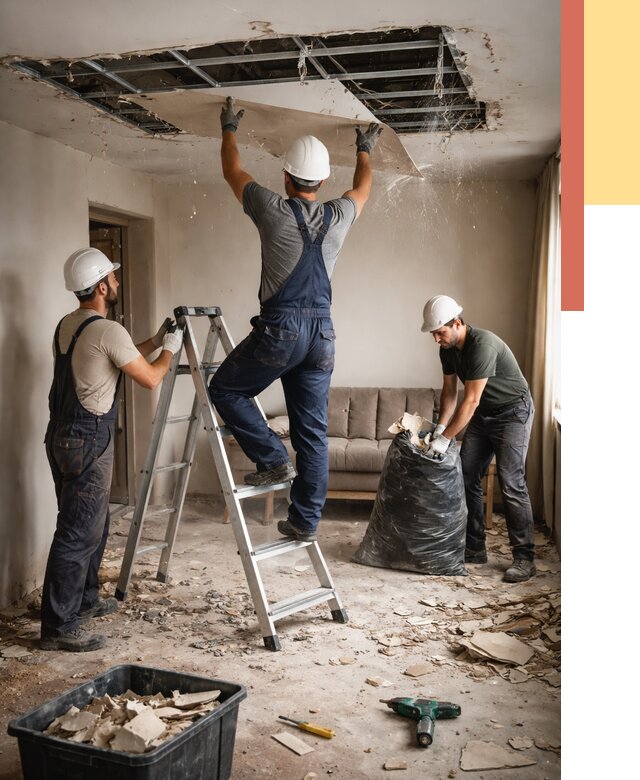 Демонтаж гипсокартонного потолка в Учалах от 427 руб. за м2 — ОТДЕЛОЧНИК-Члы