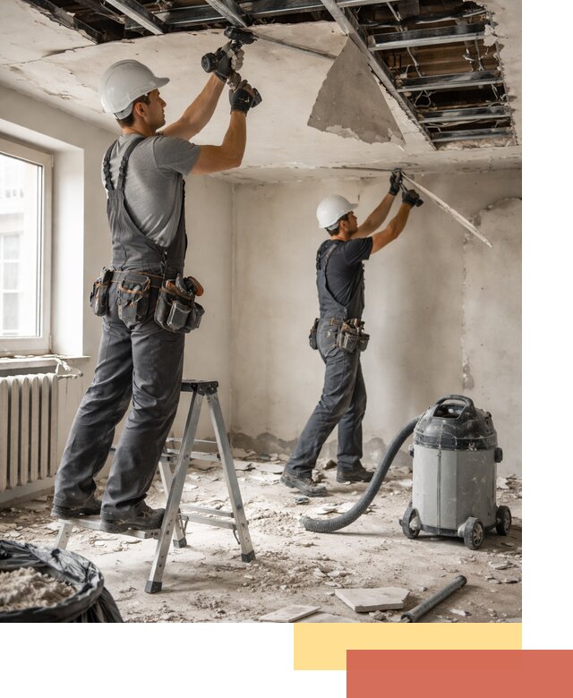 Демонтаж гипсокартонного потолка в Учалах быстро и аккуратно